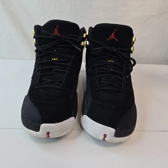 Nike Air Jordan 12 retro reverse taxi Black and Gold Sneakers - Picture 3 of 10